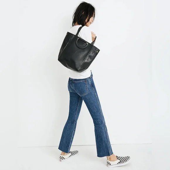 Madewell Cognac Leather Tote with Gold Accent - Picture 13 of 13